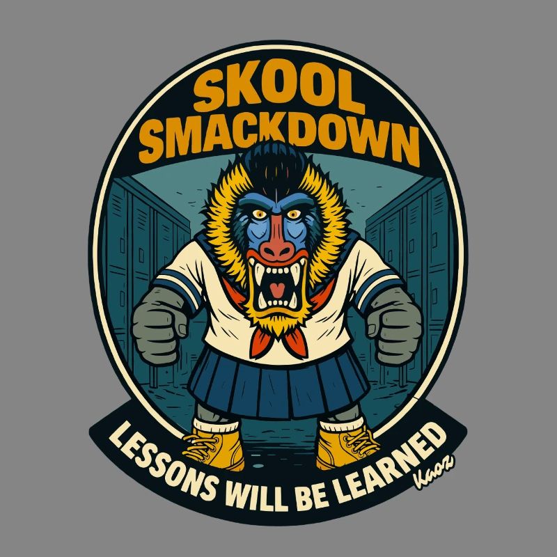 School Smackdown Primates Monkey Mandrill