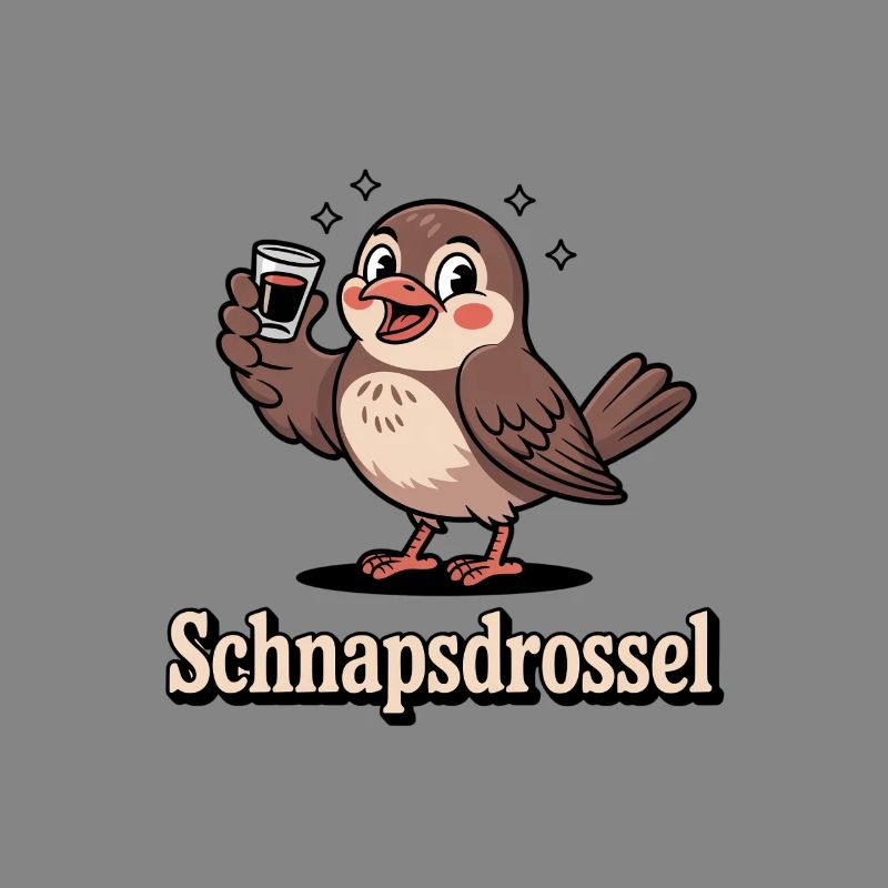 Schnapps Thrush Funny Drinking Saying