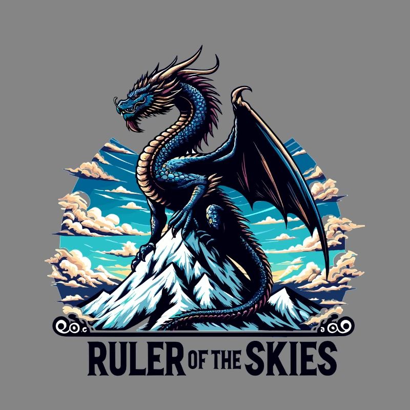 Dragon sky over mountain range