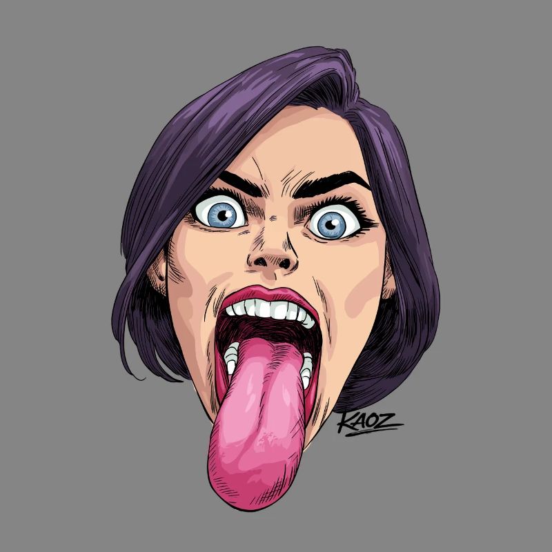 Tongue Out: Comic Expression