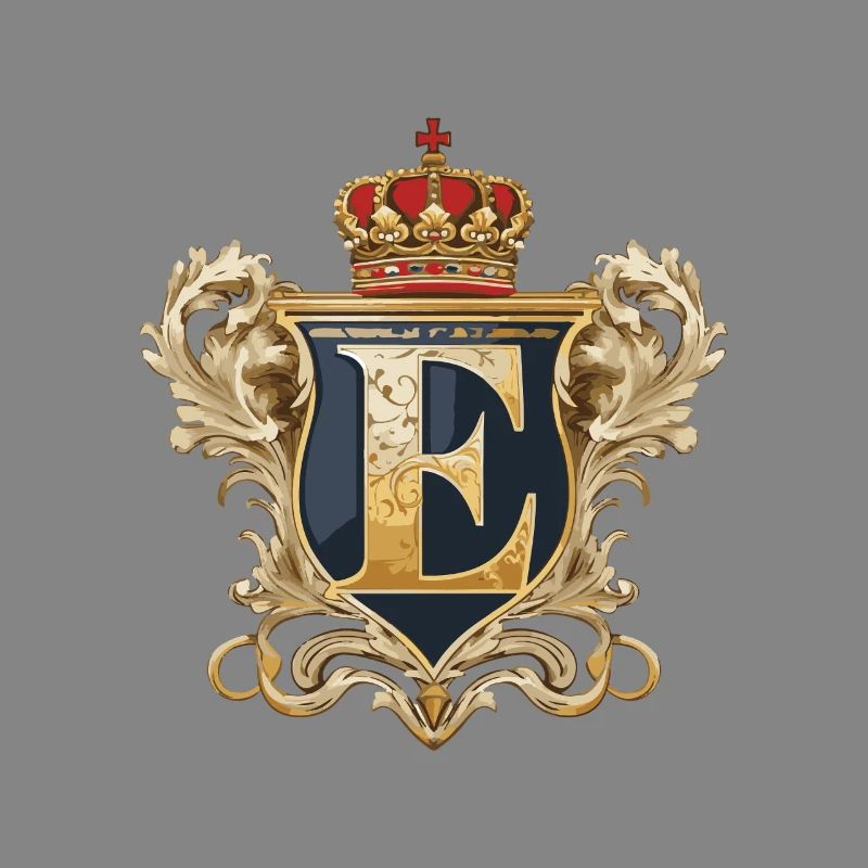 E Buchstabe Name Krone