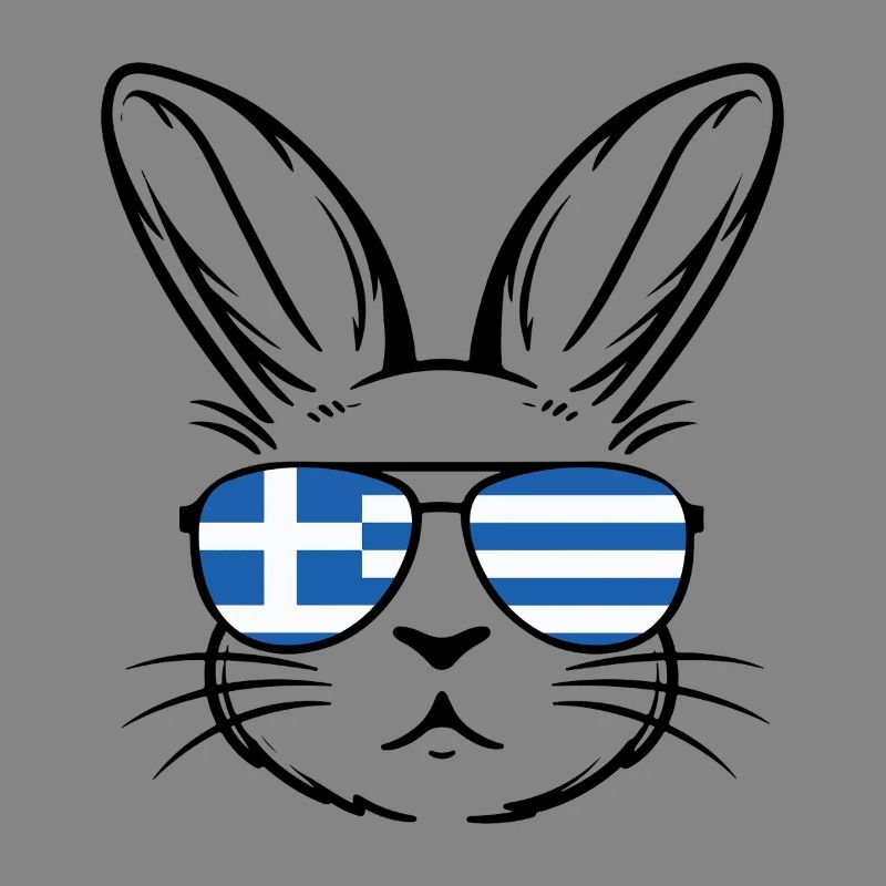 Greek Easter Greek Flag Easter Bunny