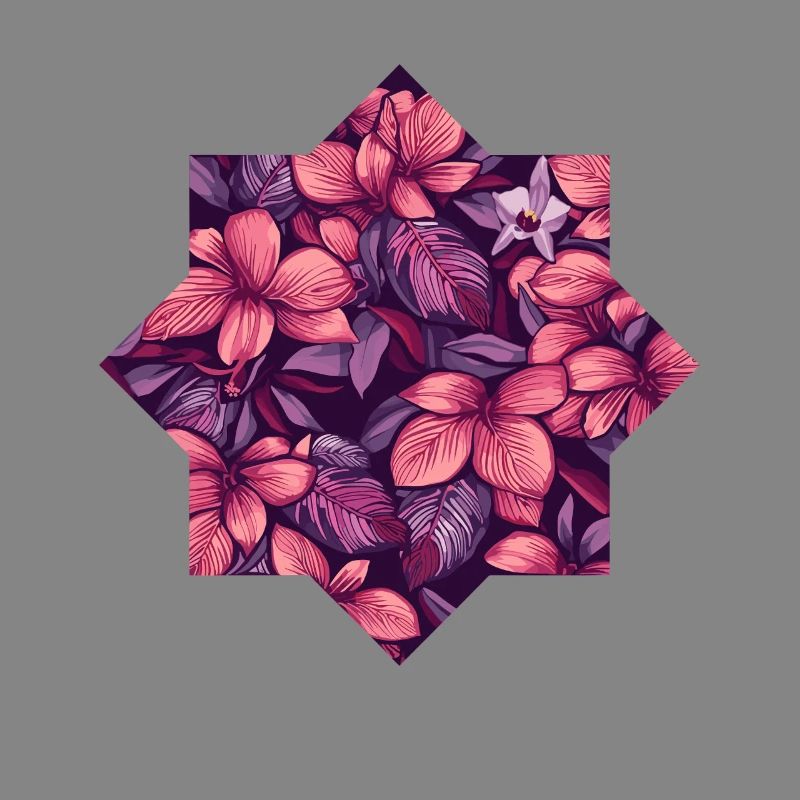 Pink tropical floral pattern