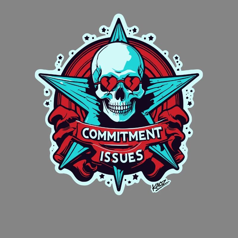 Commitment Issues Skull Badge