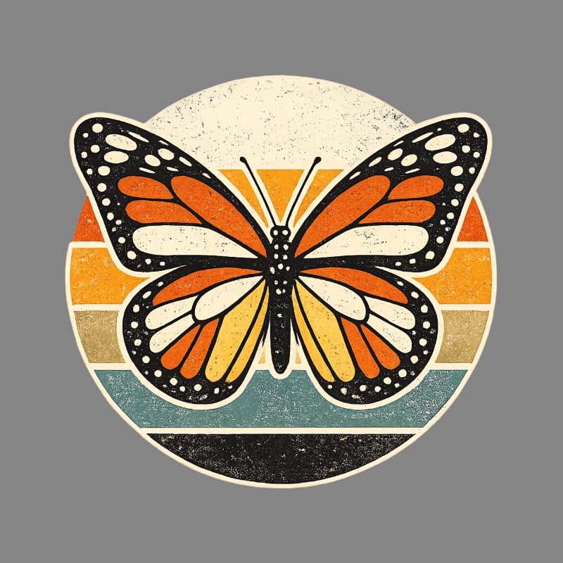 Butterfly Retro Sunset