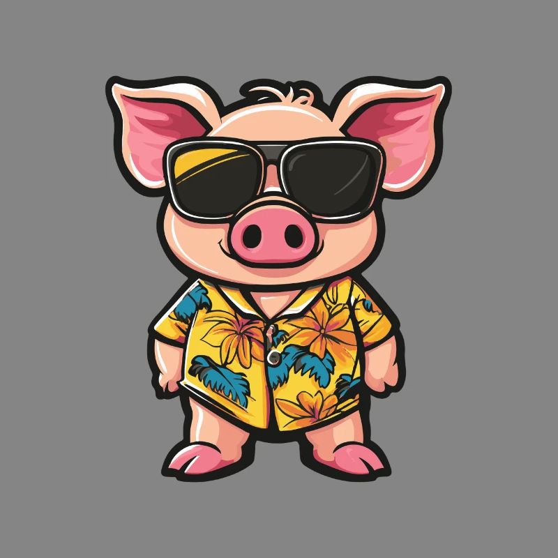Pig Comic Holiday