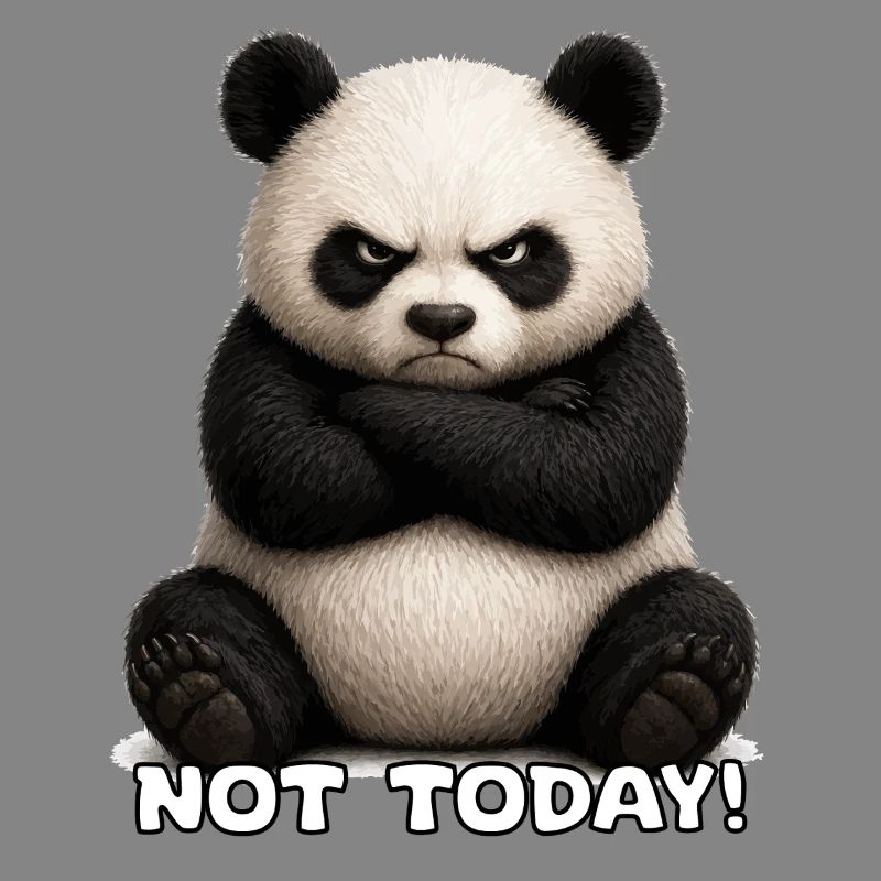 Panda Not Today Meme