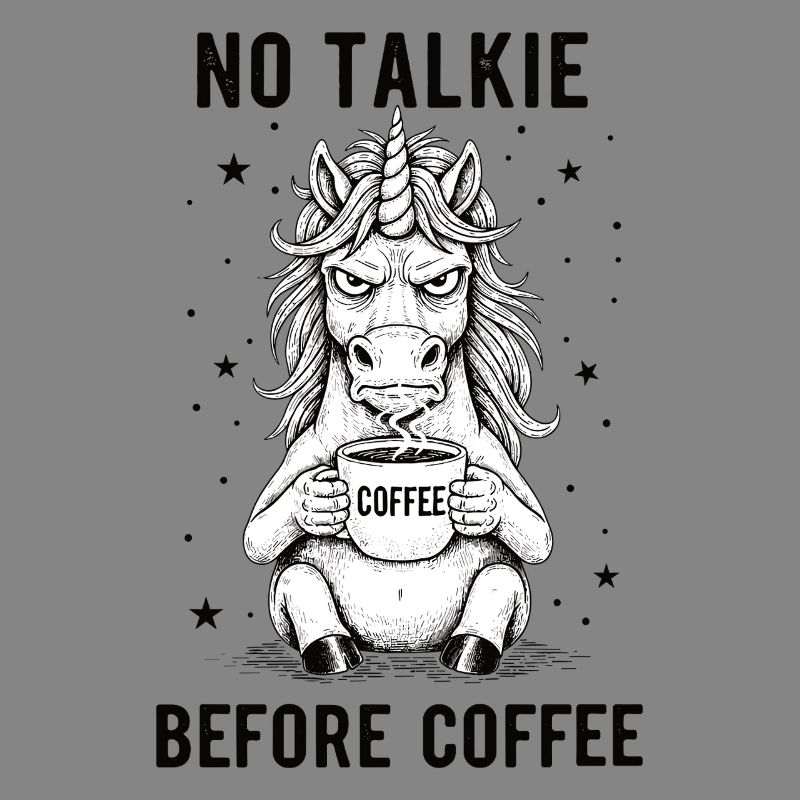 Pas de conversation devant une licorne amoureuse du café