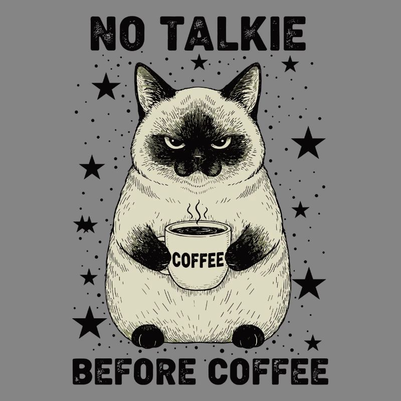 Pas de conversation devant un chat amateur de café
