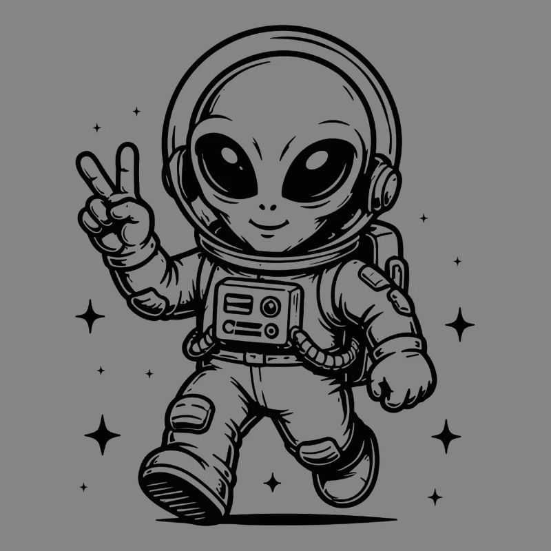 Astronaute Paix extraterrestre dans l’espace