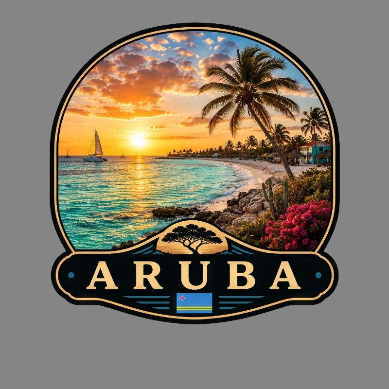 Aruba Eagle Beach Divi Divi Baum Karibik Tropisch 