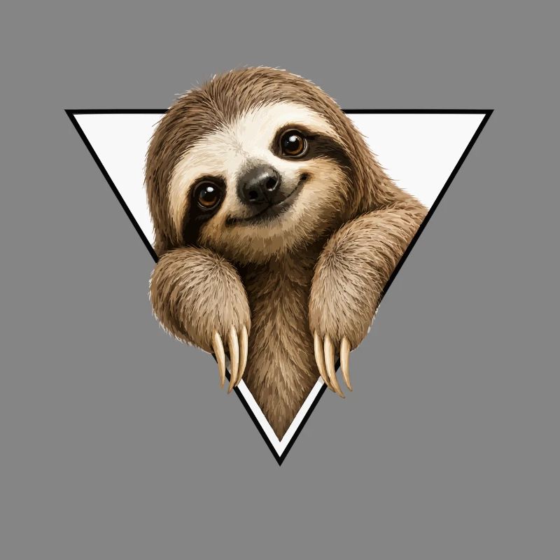 Sloth in triangle design