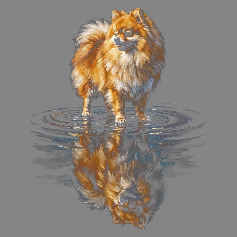 Pomeranian Water Reflection