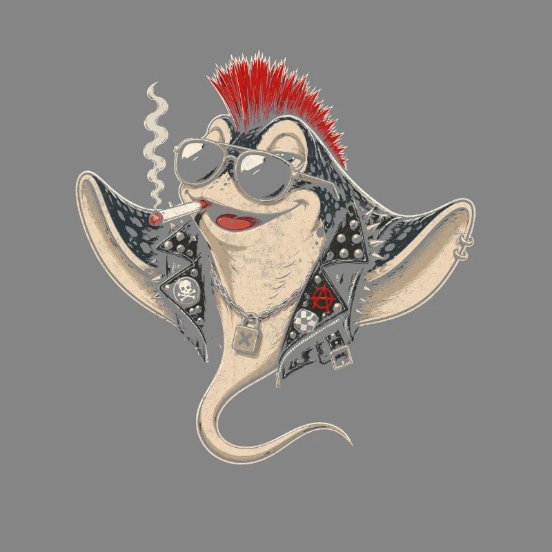 Punk-Rochen mit Mohawk Sonnenbrille