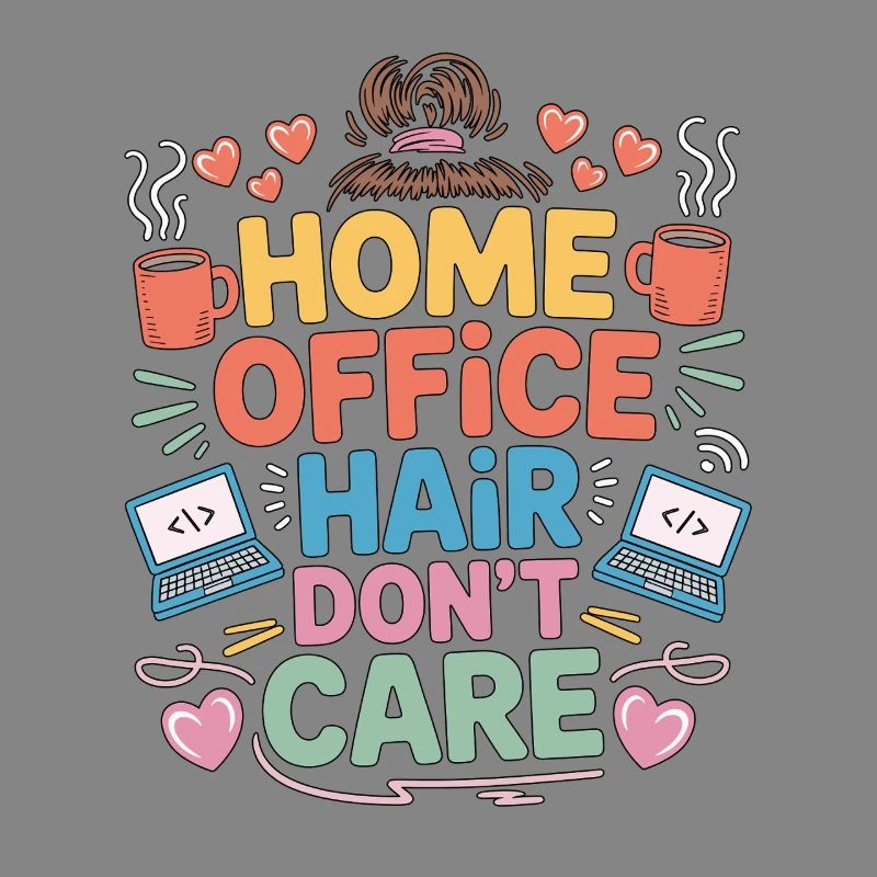 Remote Developer Home Office Hair Web Developer