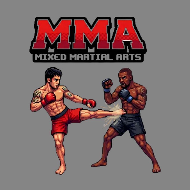 MMA Kampfduell Pixel Stil