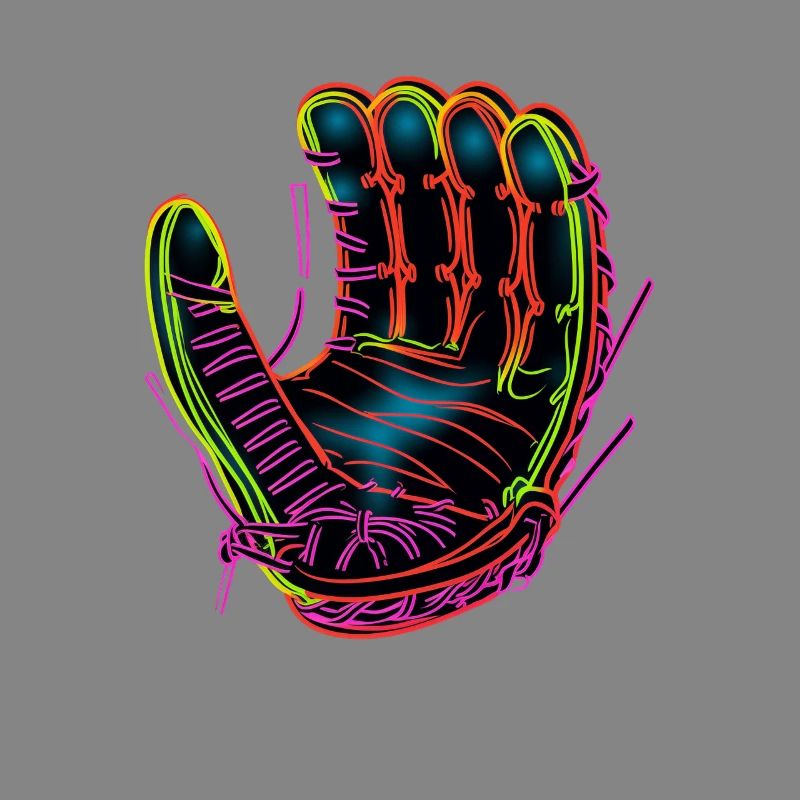 Baseball Handschuh Synthwave