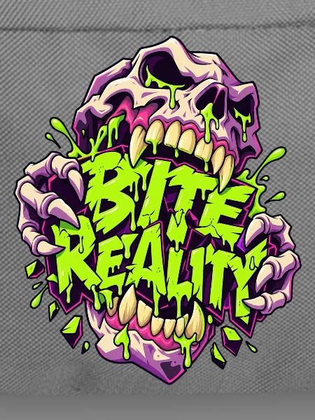 Beißende Realität Neon-Skull