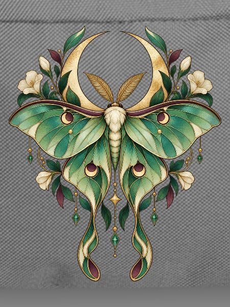 Mondmotte im Jugendstil