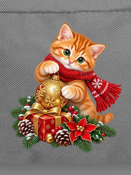Katze Winterkuss