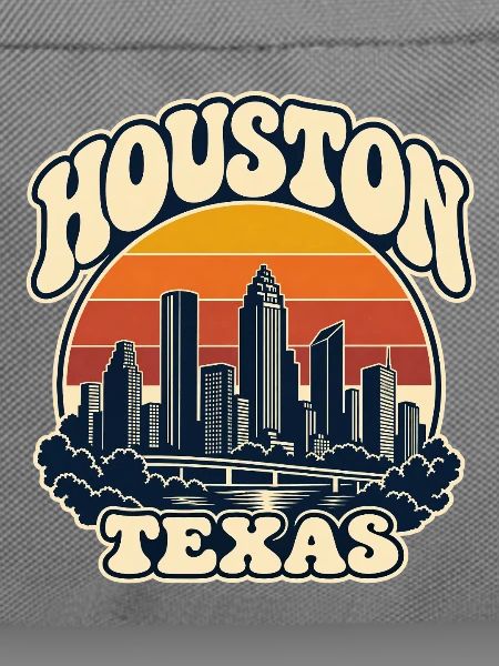Texas Retro Skyline von Houston