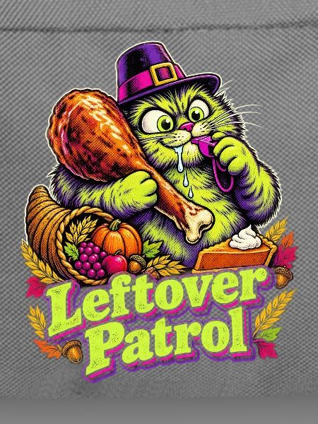 Thanksgiving-Katze Leftover Patrol beim Truthahn