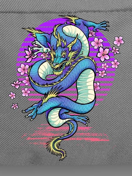 Drache Kirschblüten Fantasy