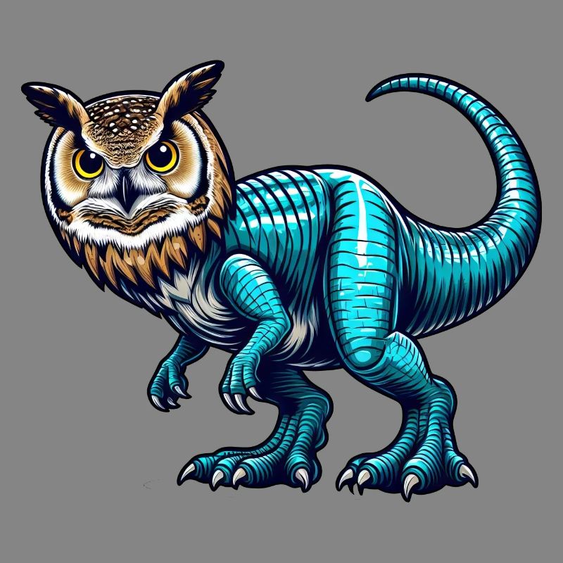 T-Rex Eule Fusion Fabeltier Design