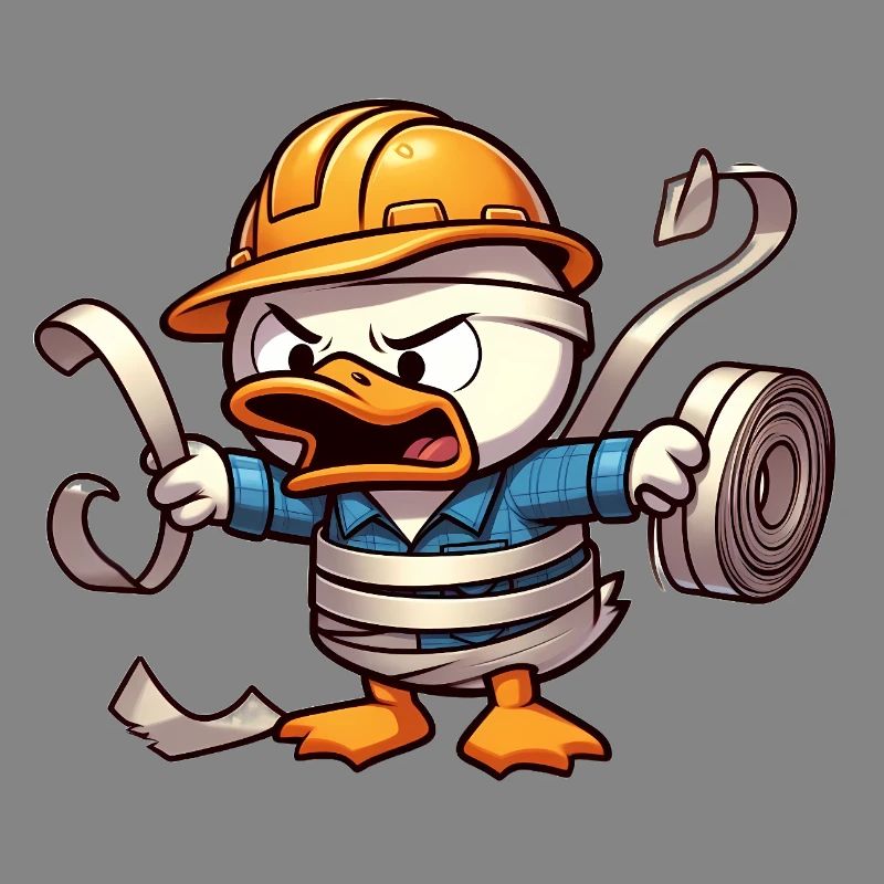 Ducks Construction Worker: Humor in Construction Site Style