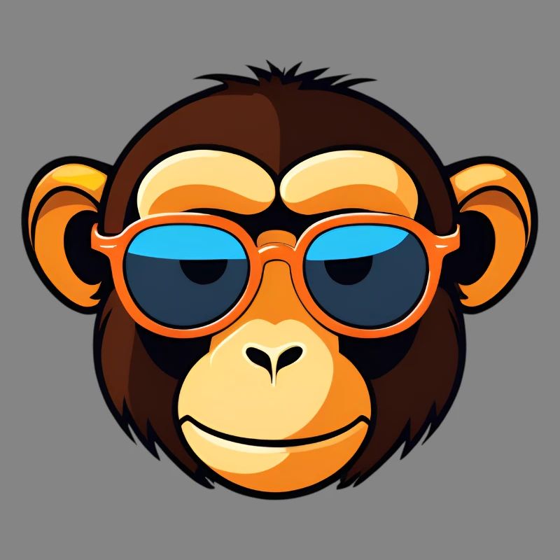 Cool Affe mit Sonnenbrille