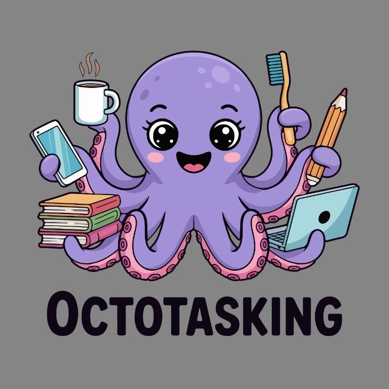 Octotasking octopus en mode multitâche