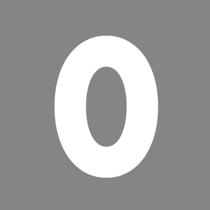 Zahl 0, Nummer 0, 0, Zero, Number Zero, Null