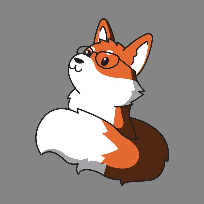 Schlauer Fuchs mit Brille Geschenk idee nerd idee