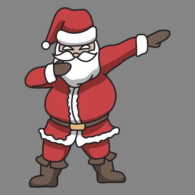 Santa dabbing gift Noël danse