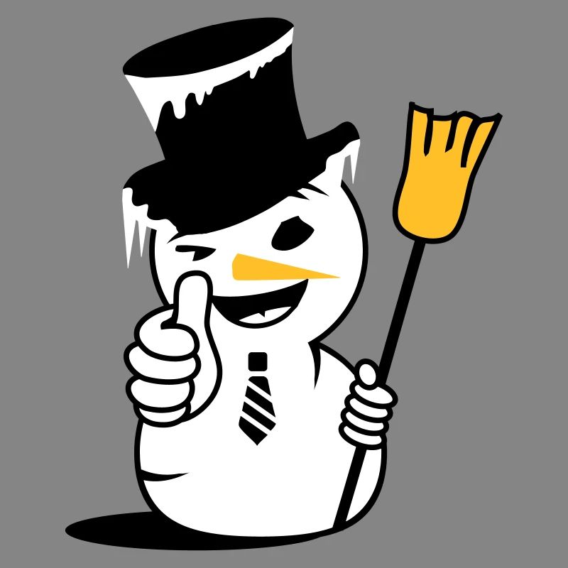Cool snowman with thumbs up