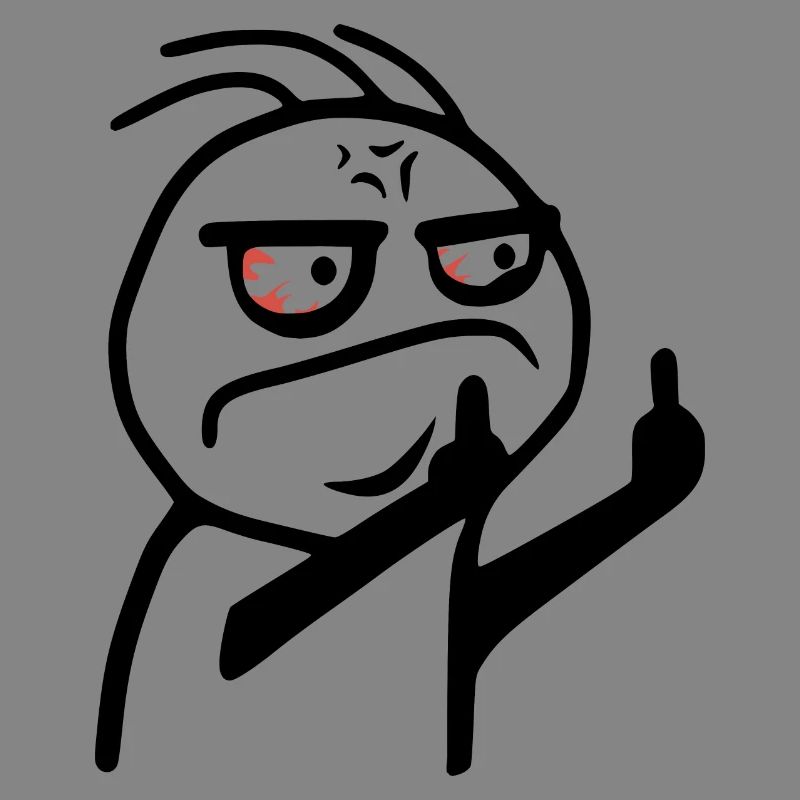 Mittelfinger Meme Fick dich Strichmännchen