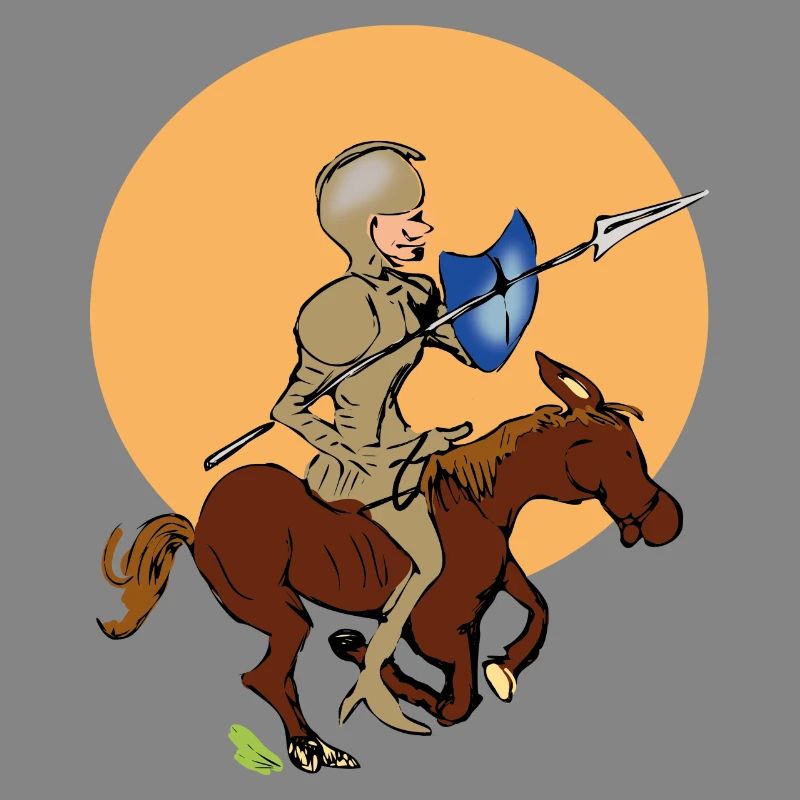 Ritter auf Pferd