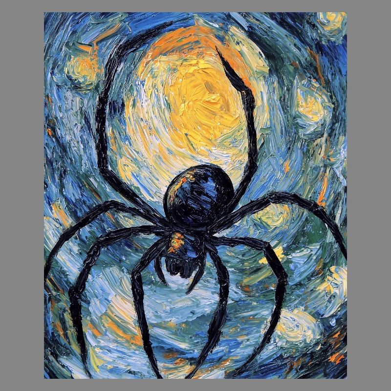 araignées araignées Halloween style Van Gogh