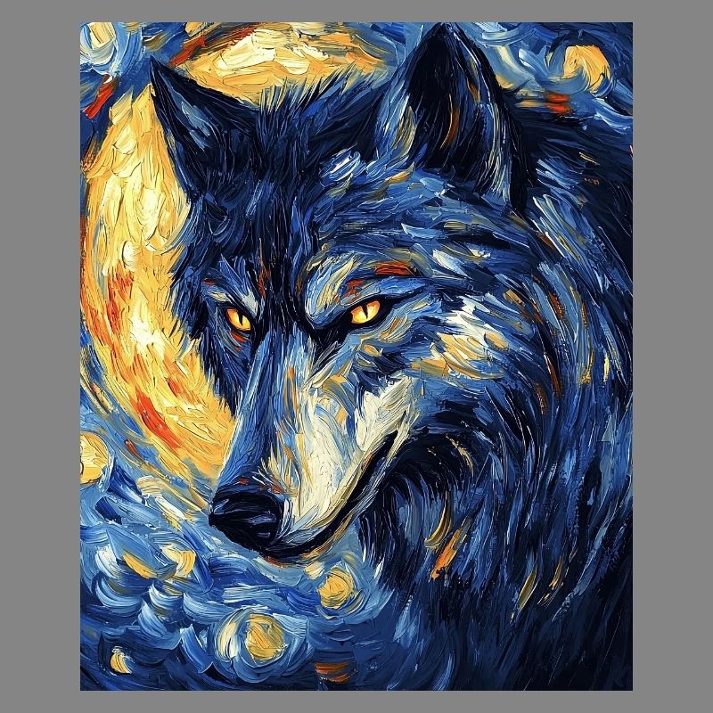 Wolf Van Gogh Style