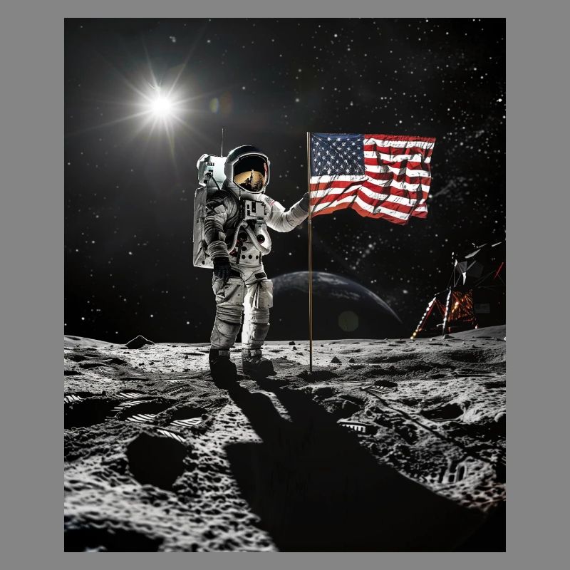 Astronaut on moon