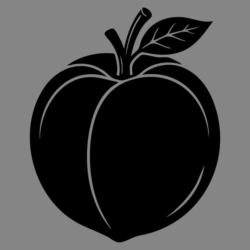 Silhouette du Fruit de la Pêche