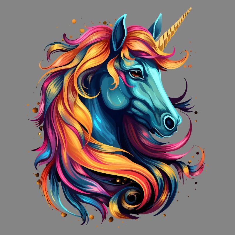 Regenbogen-Einhorn Kopfkunst