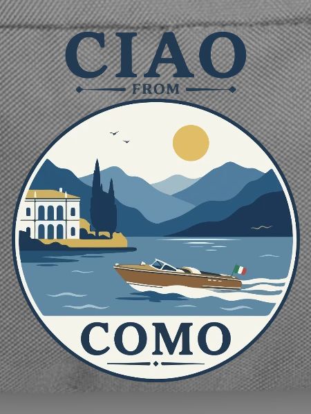 Como See: Villa, Boot und Berglandschaft