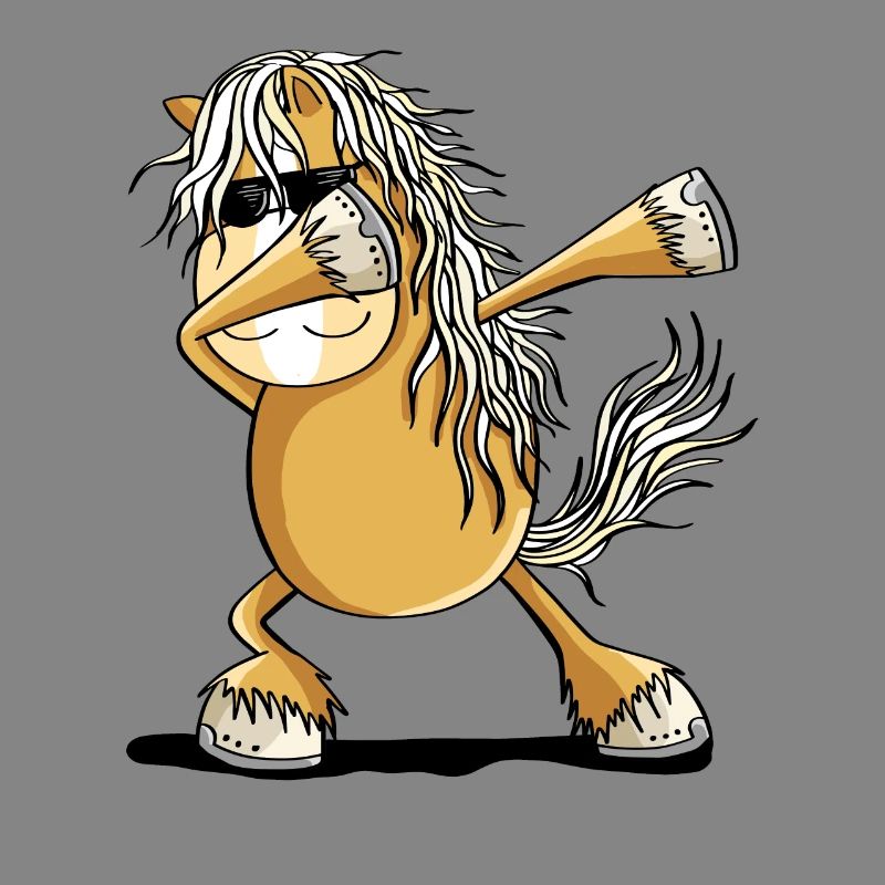Cooles Dab Dance Pferd Dabbing Pony Comic