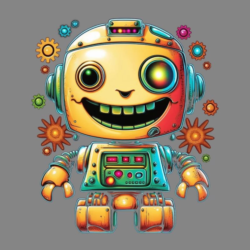 Neon Robot Pop Gear