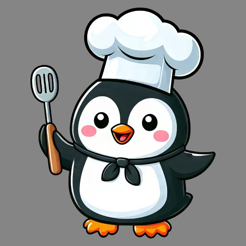 Mignon pingouin Chef bande dessinée conception de bande dessinée