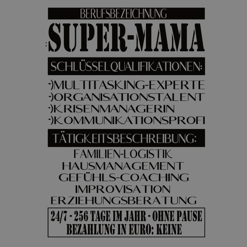 Super Mama – Description du poste avec humour