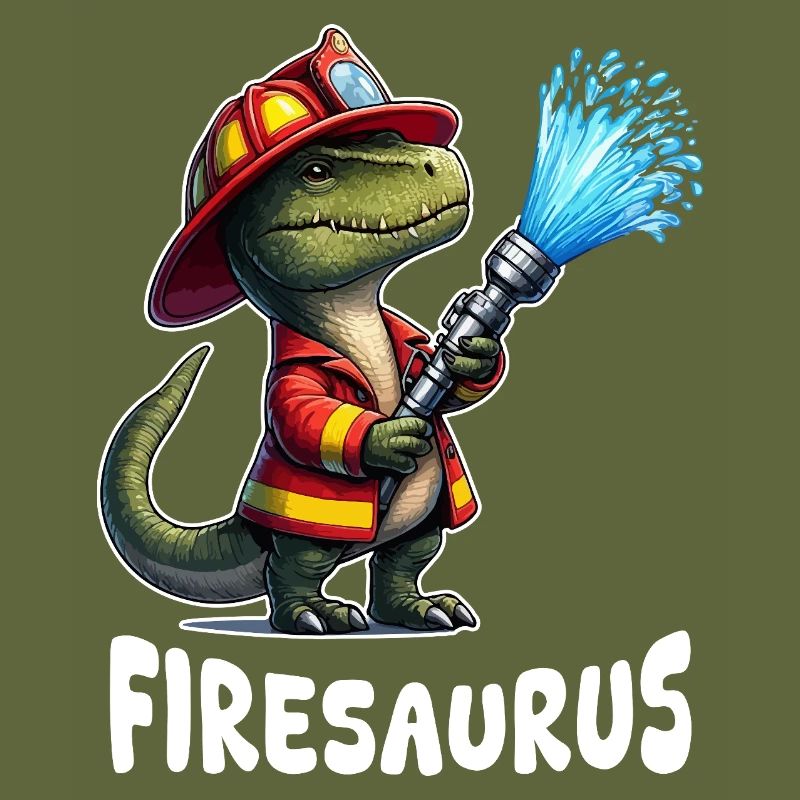 Firesaurus Firefighter Mascot