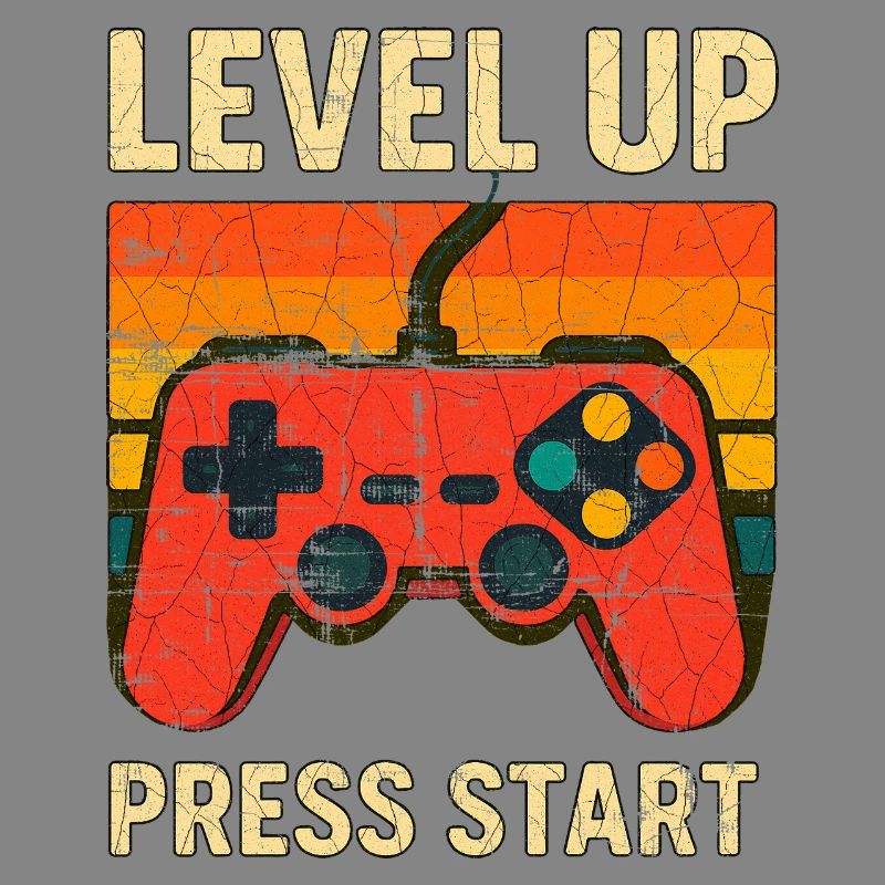 Level Up Retro-Controller-Kunst