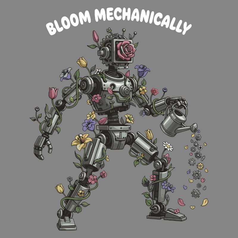 Blooming robot flora art